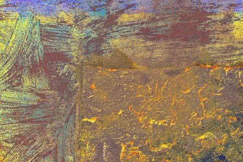 Wall surface with freshly applied mortar. Changed color scheme. Colorful abst 스톡 사진