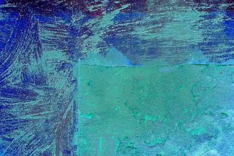 Wall surface with freshly applied mortar. Changed color scheme. Colorful ab.. Stockfoto's