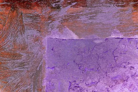 Wall surface with freshly applied mortar. Changed color scheme. Colorful abst Foto stock
