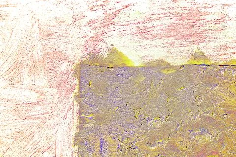 Wall surface with freshly applied mortar. Changed color scheme. Colorful abst Stock Photos
