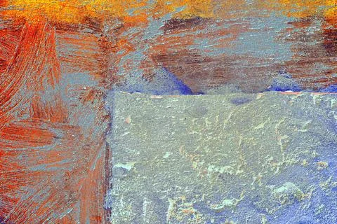 Wall surface with freshly applied mortar. Changed color scheme. Colorful ab.. 스톡 사진