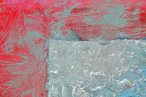 Wall surface with freshly applied mortar. Changed color scheme. Colorful abst Stock Photos