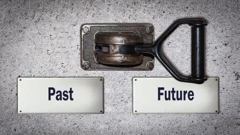 Wall Switch Future versus Past Stock Illustration