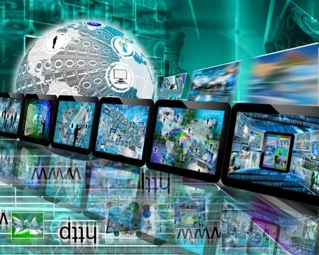 Wall of tablets Stock Illustration