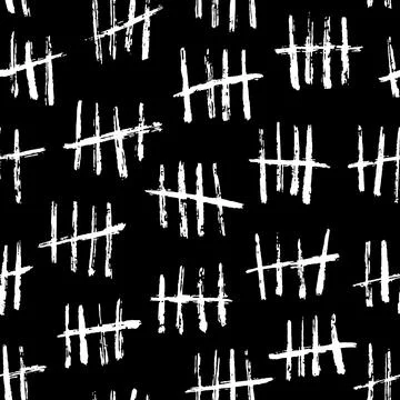 Wall tally marks pattern, prison jail count lines Stock Illustration