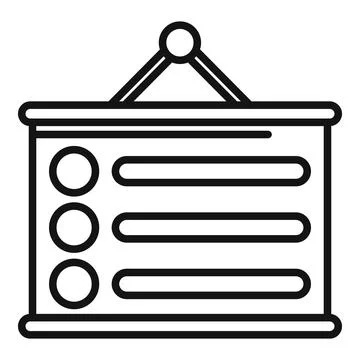 Wall task schedule icon outline vector. Event time Illustrazione stock