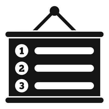 Wall task schedule icon simple vector. Event time Illustrazione stock