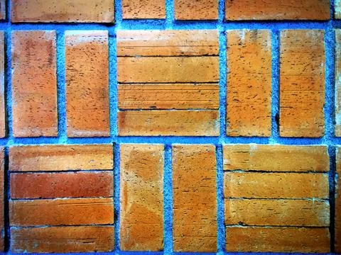 Wall Texture Background of Blocks of Bricks Stock Photos