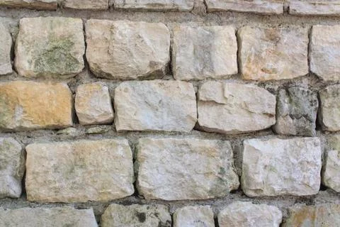 A Wall Texture with Big Rocks Stock Photos