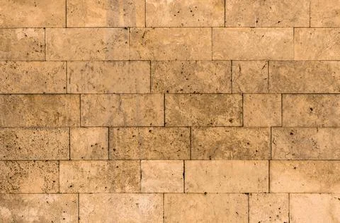 Wall texture bricks blocks of shell stone sea stone Stock Photos