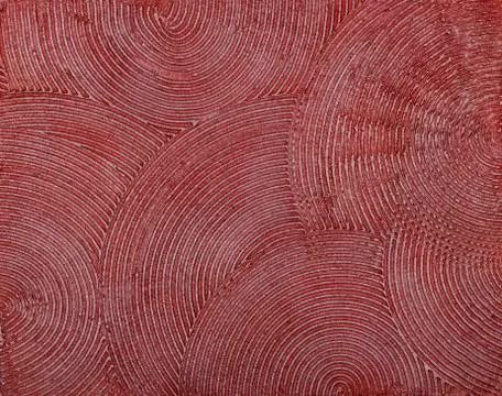 Wall texture with a deep circular dabs of putty Foto stock