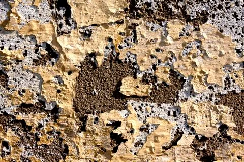 Wall Texture Old Painted Layers Close Up Foto stock