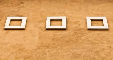 Wall texture with square Stock Photos