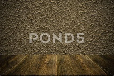 Wall texture surface vintage style with Wood terrace Stock Photos