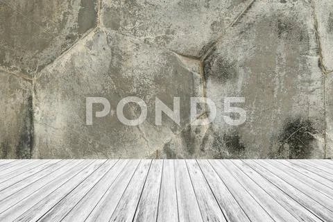 Wall texture surface with Wood terrace Stock Photos