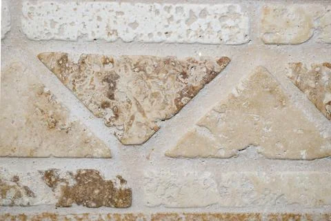 Wall texture with triangular and rectangular tiles 写真素材