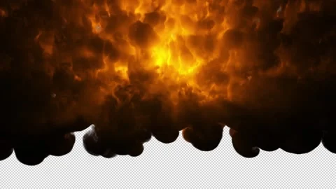 A wall of thick bright smoke falling down from above Stock Footage 276317797