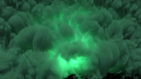 A wall of thick green smoke falling from the surface 스톡 동영상 276317770