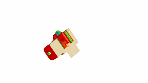 Wall Thickness Analysis 3D CAD Render of Machined Pump Housing Component Stockbeeldmateriaal 335539858