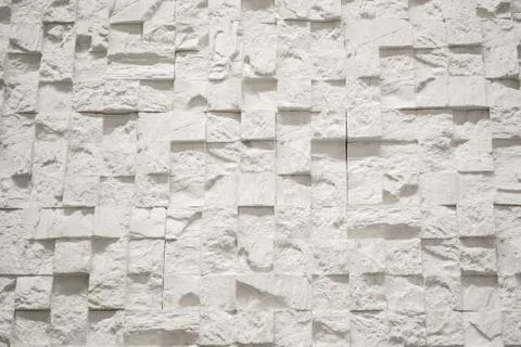 Wall tiles in the form of small white and gray cubes, pixels 스톡 사진