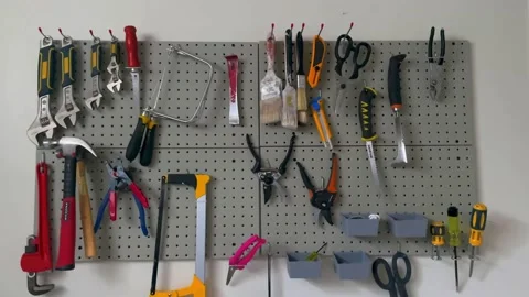 Wall tool organizer Stock-Footage 156588592