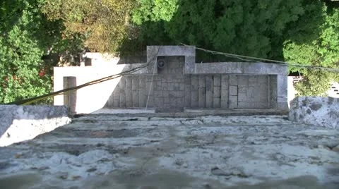 Wall of the tower top Ahun Stock Footage