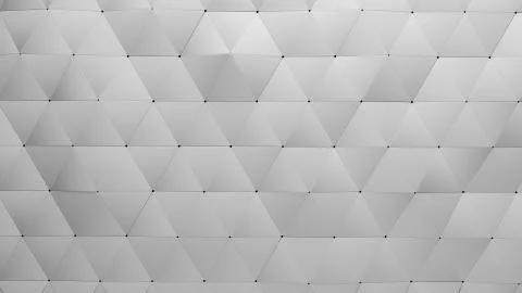Wall of Triangle-Shaped Tiles Arranged 3d illustration Stock Illustration