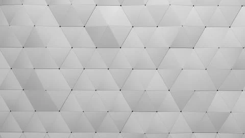 Wall of Triangle-Shaped Tiles Arranged 3d illustration Stock Illustration