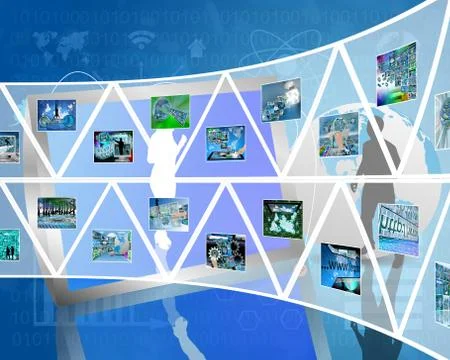 Wall of triangles Stock Illustration