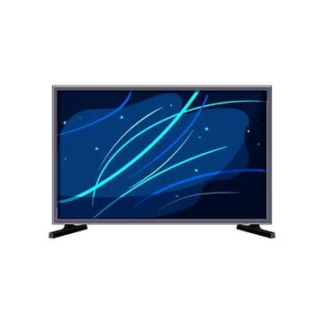 Wall tv screen cartoon vector illustration Stock Illustration