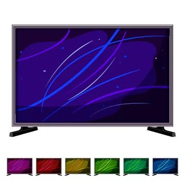 Wall tv screen cartoon vector graphic Illustrazione stock