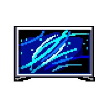 Wall tv screen game pixel art vector illustration Stock Illustration