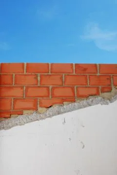 Wall under construction  Stock Photos