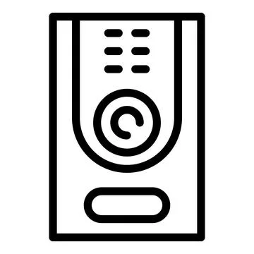 Wall video intercom icon outline vector. Door system Stock Illustration