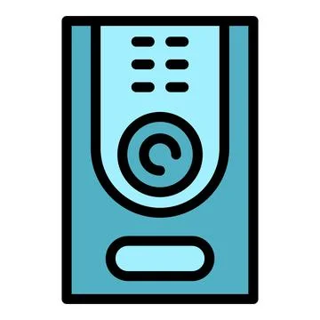 Wall video intercom icon vector flat Stock Illustration