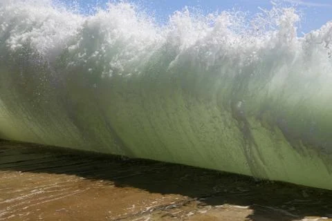 Wall of water wave 写真素材