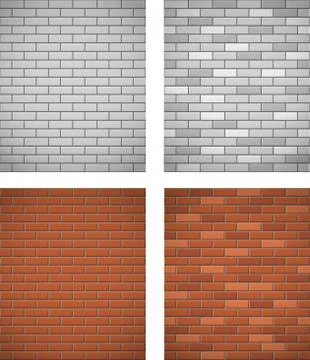 Wall of white and red brick seamless background 库存插图