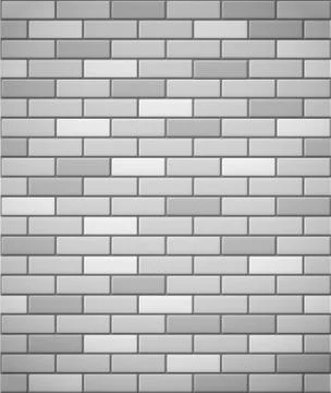 Wall of white brick seamless background Stock Illustration