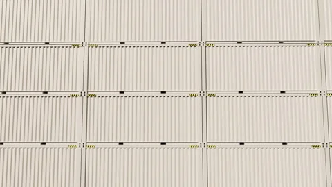 Wall of white containers. Isolated. Seamless loop. 3d render Stock Footage 286826876