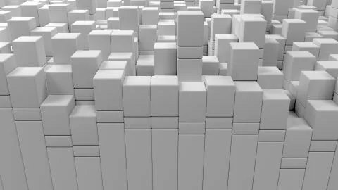 Wall of white cubes 스톡 일러스트