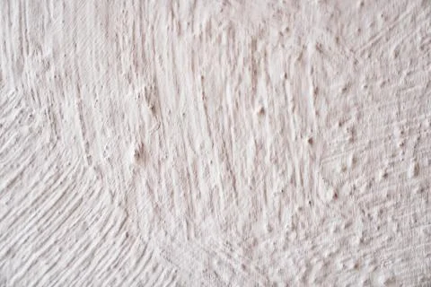 Wall with white decorative plaster. background and texture of plaster. Foto stock