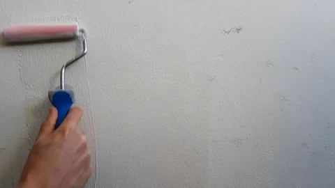 Wall whitewash in white Video stock 72605314