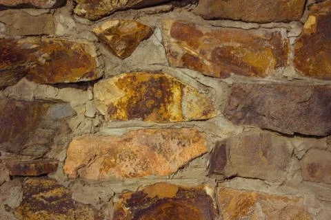 Wall of wild stone. Foto stock