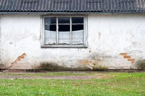 Wall with window background Stock Photos