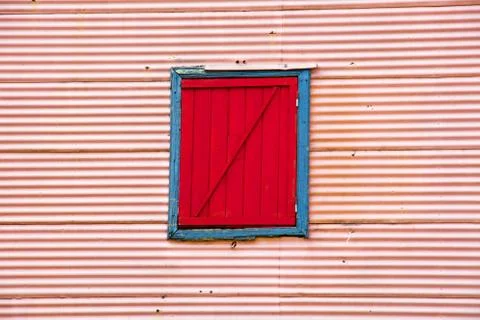 Wall with window in La Boca Stock Photos