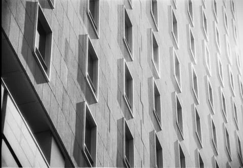 Wall with windows Stock Photos