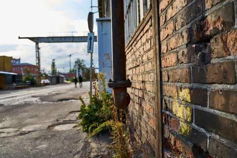 A wall in the yard Stock Photos