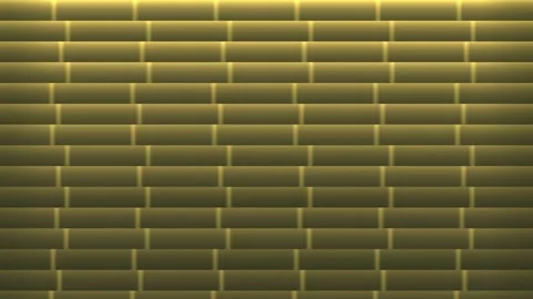 Wall of yellow tiles with bright lighting and soft shadow Stock Footage 339425633