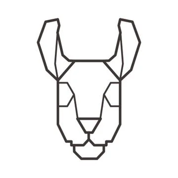 Wallaby Head Stock Illustration