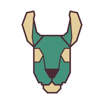 Wallaby Head Stock Illustration